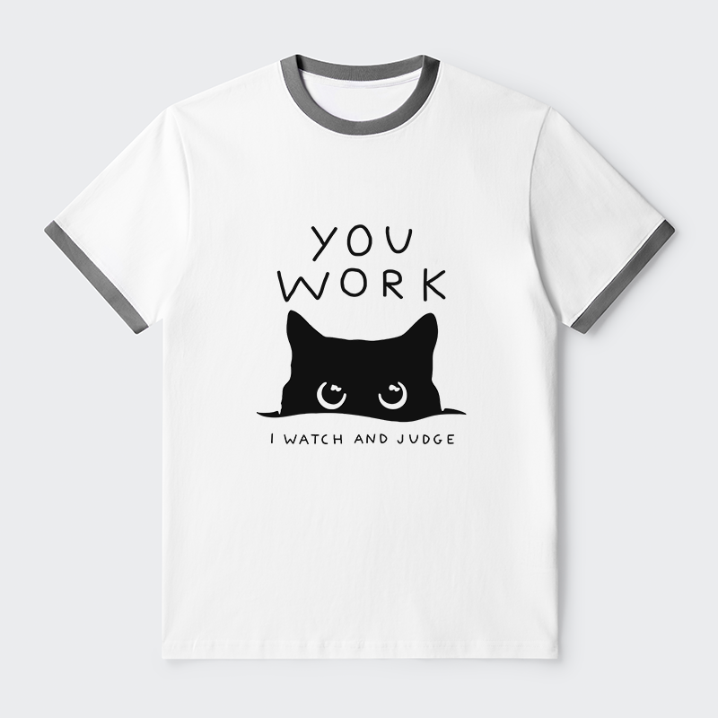 Tokyo-Tiger A Cat That Spies Contrast Trim T-Shirt