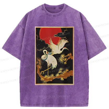 Tokyo-Tiger Vintage Japanese Crane Washed T-Shirt