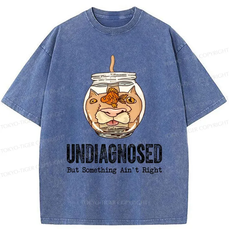 Tokyo-Tiger Weird Cat Washed T-Shirt