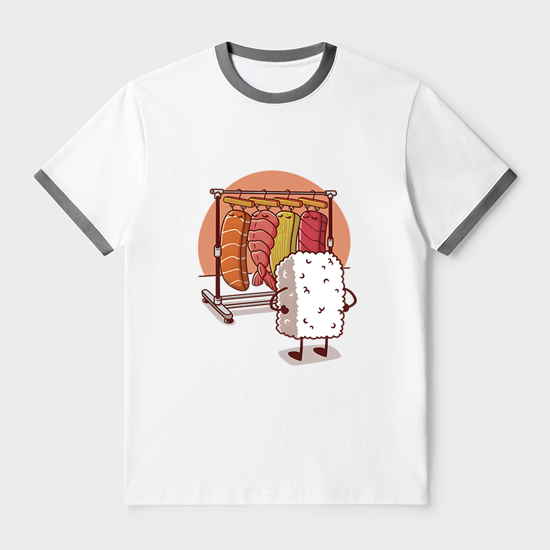 Tokyo-Tiger Which One Should I Wear Today Contrast Trim T-Shirt