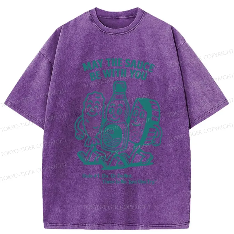 Tokyo-Tiger May The Sauce Be With You Washed T-Shirt