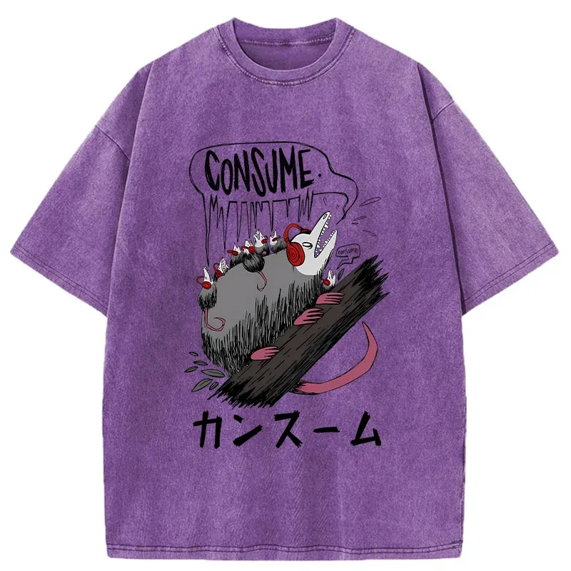 Tokyo-Tiger Consume Possum Japan Washed T-Shirt