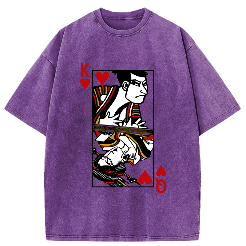 Tokyo-Tiger Japanese Poker Geisha Washed T-Shirt