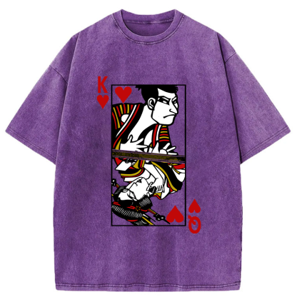 Tokyo-Tiger Japanese Poker Geisha Washed T-Shirt