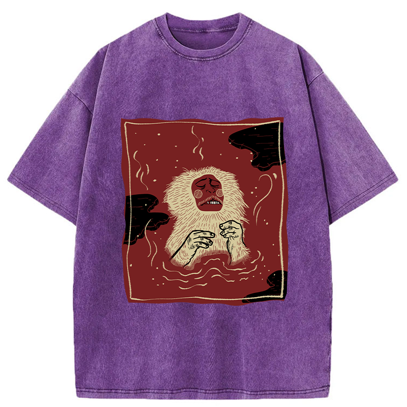 Tokyo-Tiger Japanese Macaque Washed T-Shirt