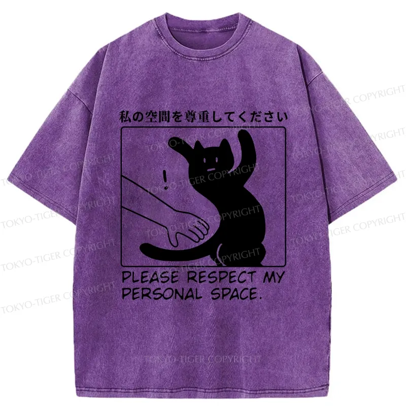 Tokyo-Tiger Please Respect My Personal Space Washed T-Shirt