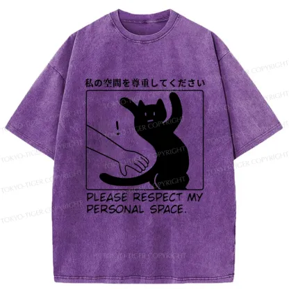 Tokyo-Tiger Please Respect My Personal Space Washed T-Shirt