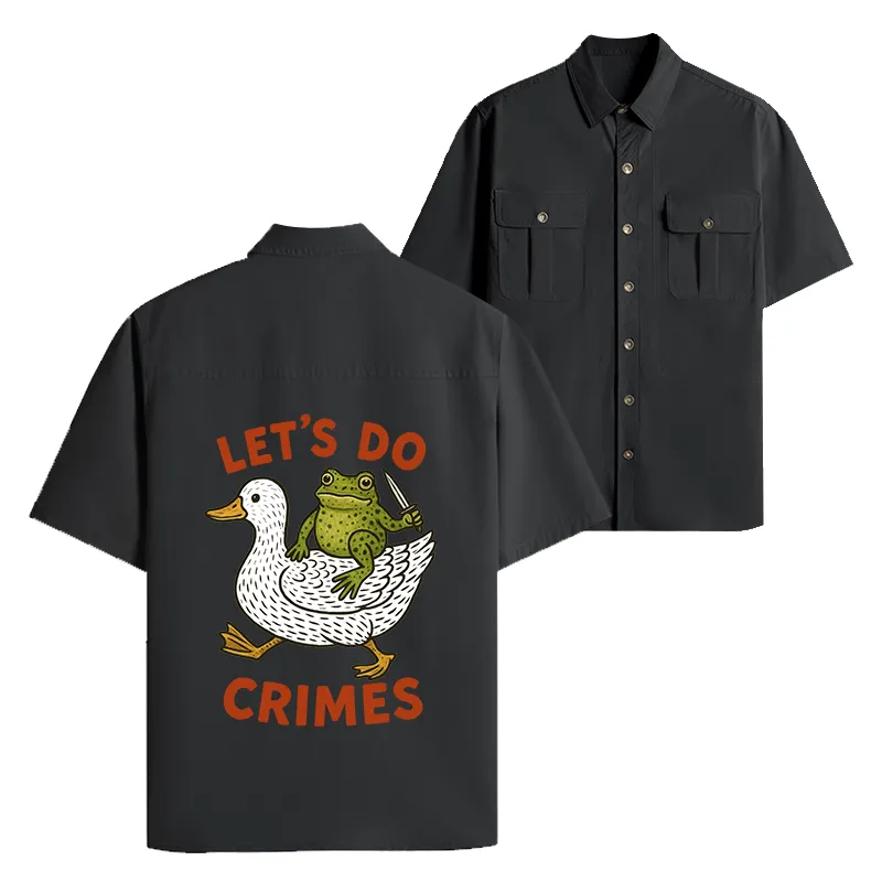 Tokyo-Tiger Frog Ready To Commit Crime Work Shirt