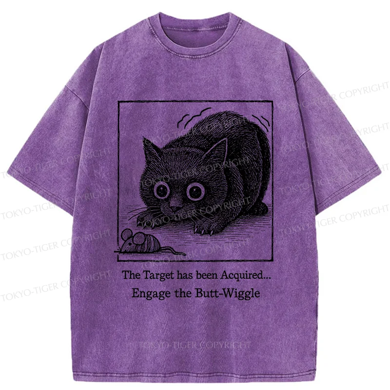 Tokyo-Tiger Swinging Cat Washed T-Shirt