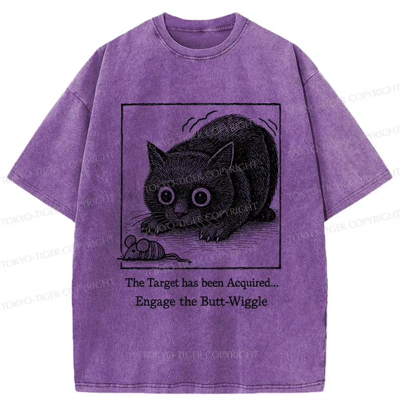 Tokyo-Tiger Swinging Cat Washed T-Shirt