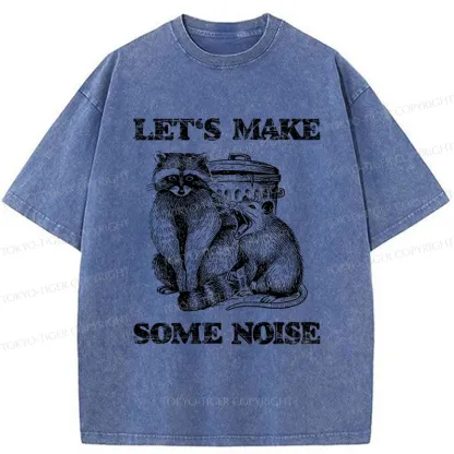 Tokyo-Tiger Noisy Raccoons And Possums Washed T-Shirt