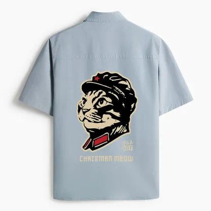 Tokyo-Tiger Chinese Spirit Cat Work Shirt