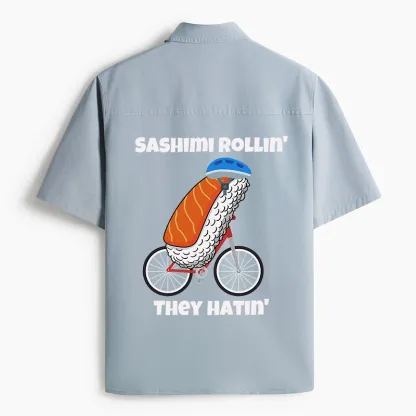 Tokyo-Tiger Sashimi Rollin' They Hatin' Work Shirt