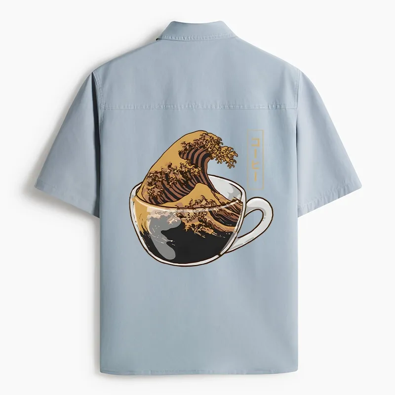 Tokyo-Tiger Coffee Wave Work Shirt