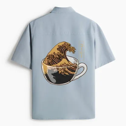 Tokyo-Tiger Coffee Wave Work Shirt
