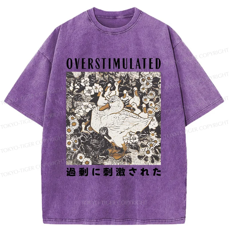 Tokyo-Tiger Overthinking Duck Washed T-Shirt