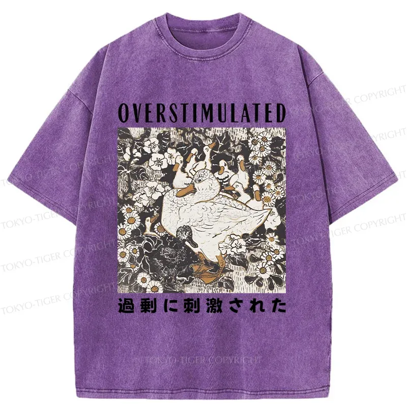 Tokyo-Tiger Overthinking Duck Washed T-Shirt