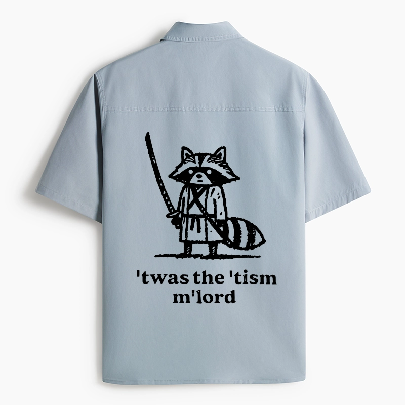 Tokyo-Tiger Focused Samurai Raccoon Work Shirt