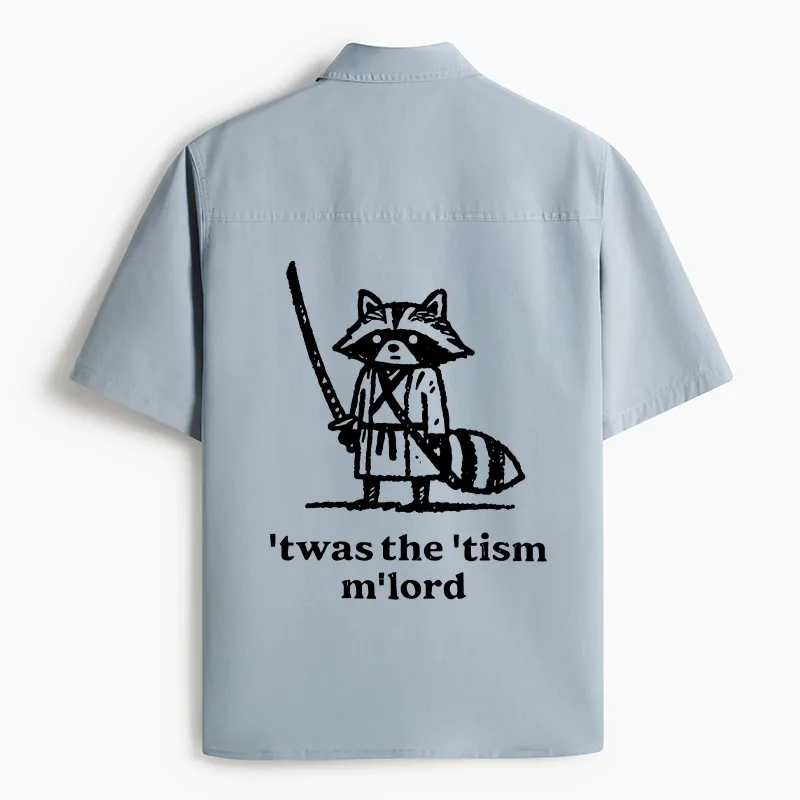 Tokyo-Tiger Focused Samurai Raccoon Work Shirt