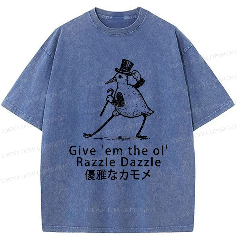 Tokyo-Tiger Gentleman Seagull Washed T-Shirt
