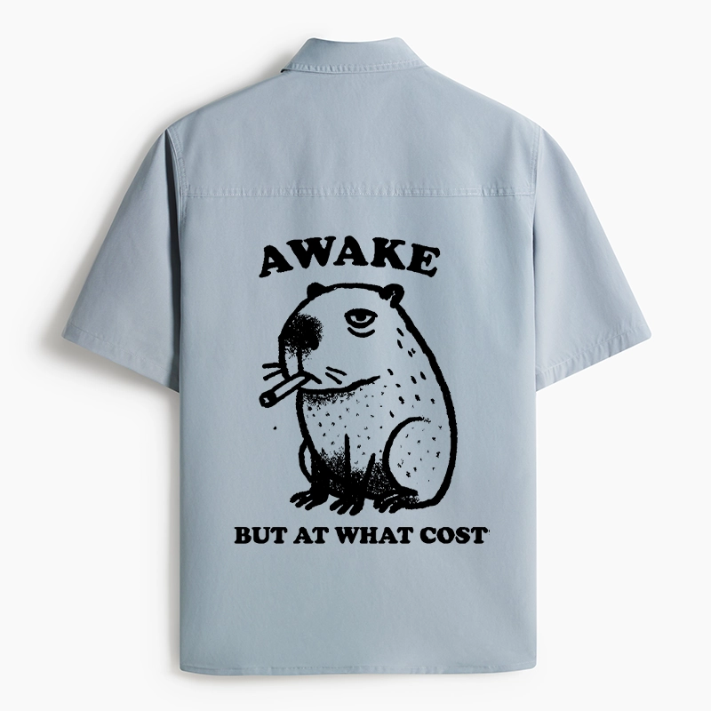 Tokyo-Tiger Smoking Capybara Work Shirt