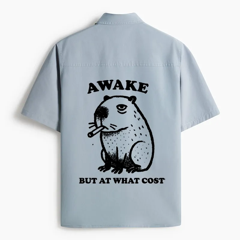 Tokyo-Tiger Smoking Capybara Work Shirt