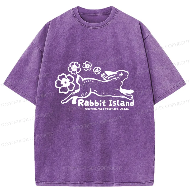 Tokyo-Tiger Rabbit Island Washed T-Shirt