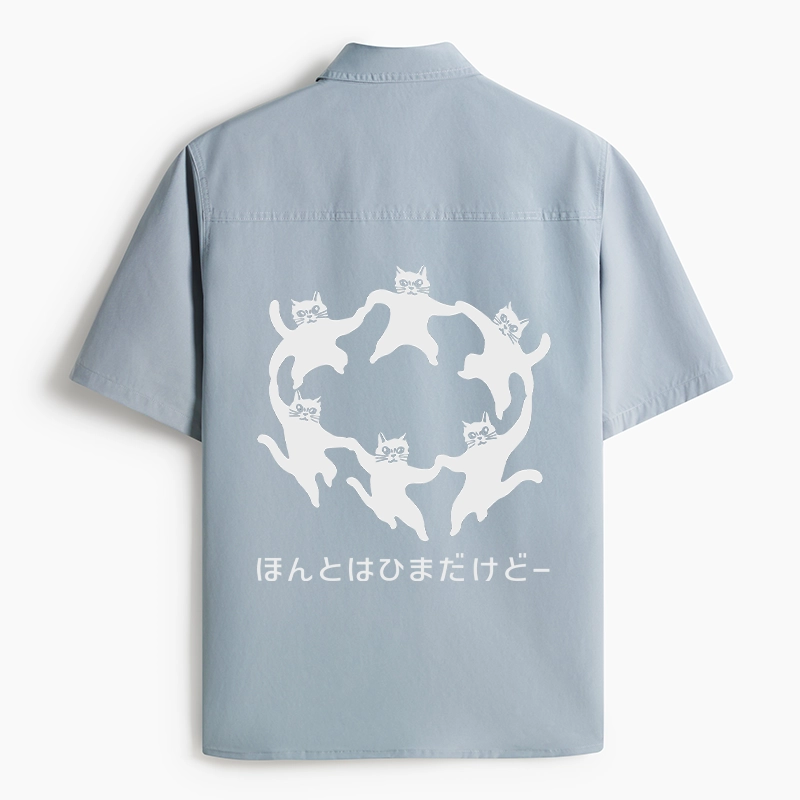 Tokyo-Tiger Leisure Cats Japanese Work Shirt