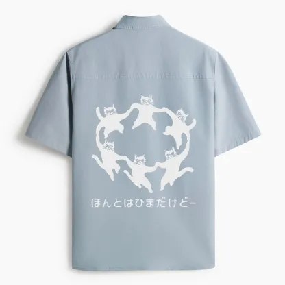 Tokyo-Tiger Leisure Cats Japanese Work Shirt