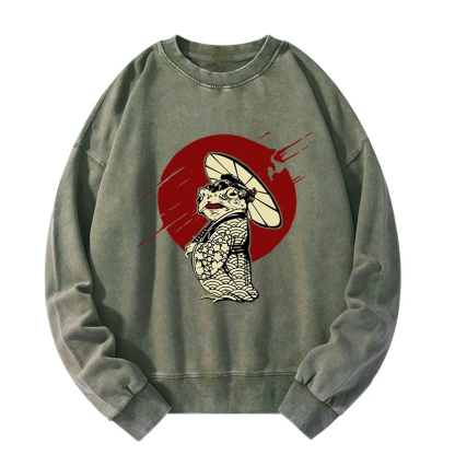 Tokyo-Tiger Frog Monster Washed Sweatshirt