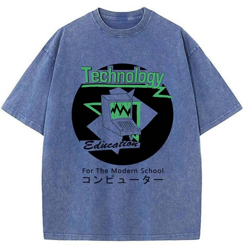 Tokyo-Tiger Technology For The Modern School Washed T-Shirt