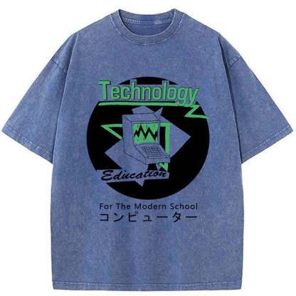 Tokyo-Tiger Technology For The Modern School Washed T-Shirt