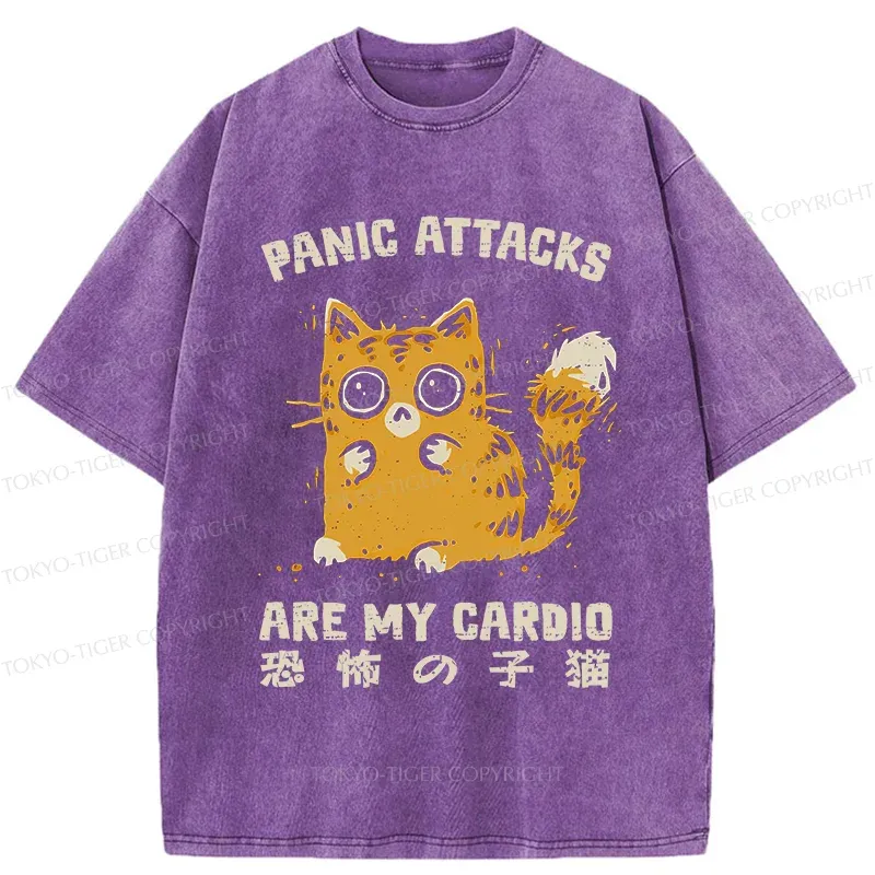 Tokyo-Tiger Frightened Kitten Washed T-Shirt
