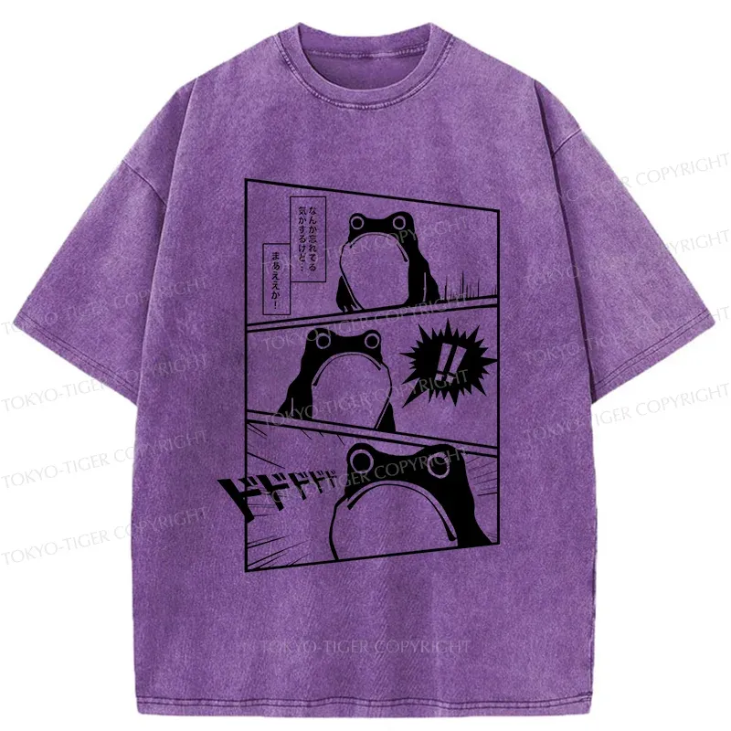 Tokyo-Tiger Shocked Frog Washed T-Shirt
