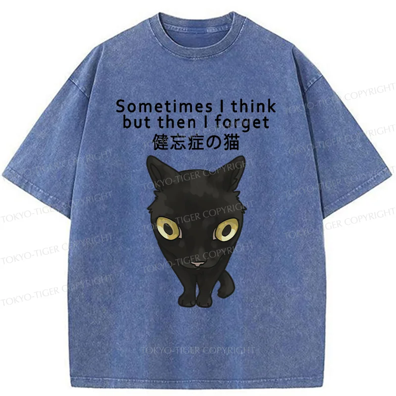 Tokyo-Tiger Amnesiac Cat Washed T-Shirt