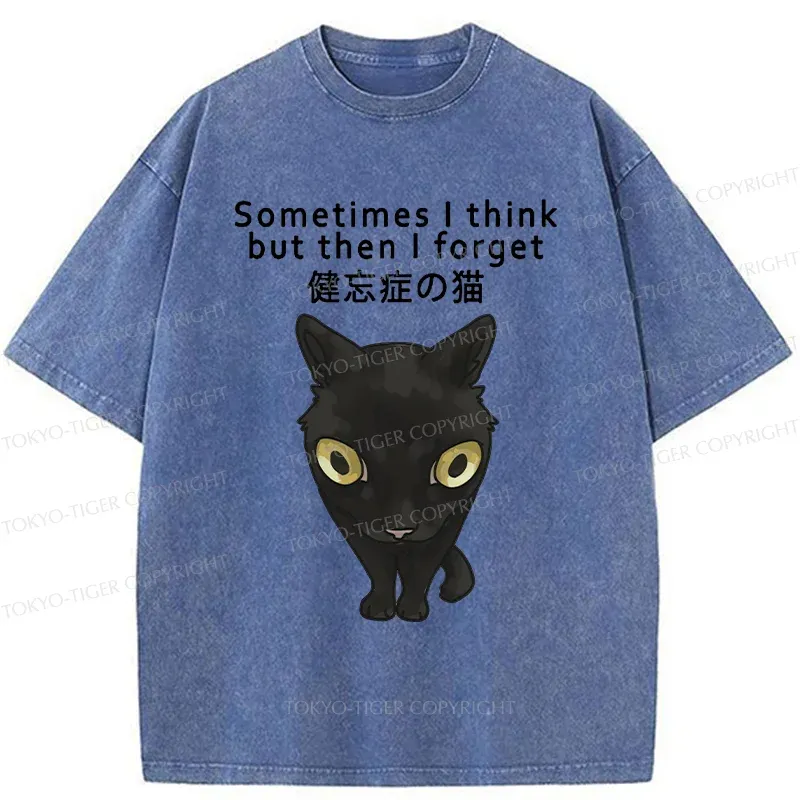 Tokyo-Tiger Amnesiac Cat Washed T-Shirt