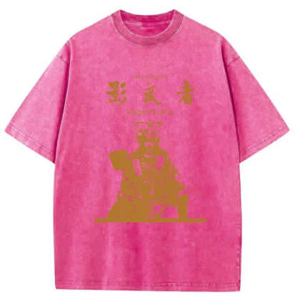 Tokyo-Tiger Japanese Shadow Samurai Washed T-Shirt