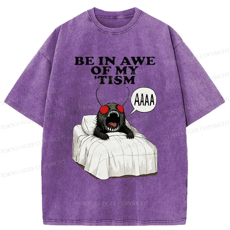 Tokyo-Tiger Mothman Wakes Up Washed T-Shirt