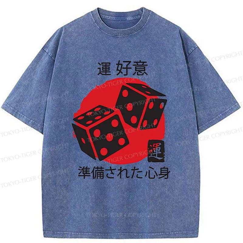 Tokyo-Tiger Lucky Sieve Washed T-Shirt
