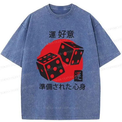 Tokyo-Tiger Lucky Sieve Washed T-Shirt