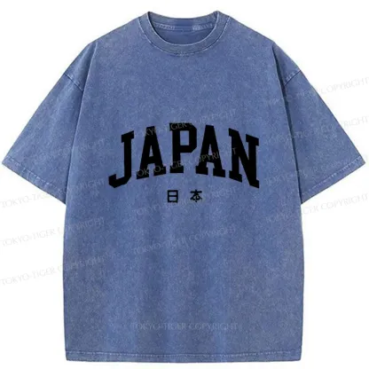 Tokyo-Tiger Simple Japan Washed T-Shirt