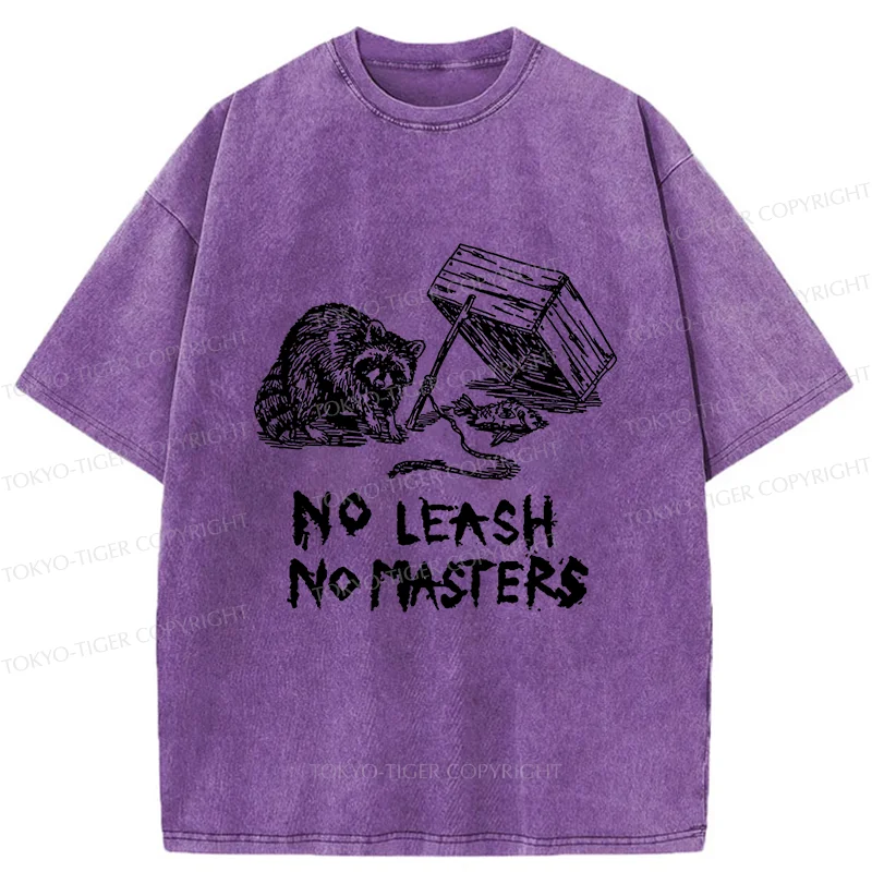 Tokyo-Tiger Raccoon Waiting For Prey Washed T-Shirt