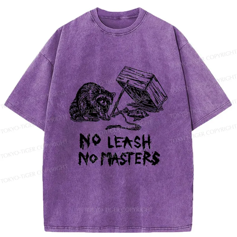 Tokyo-Tiger Raccoon Waiting For Prey Washed T-Shirt