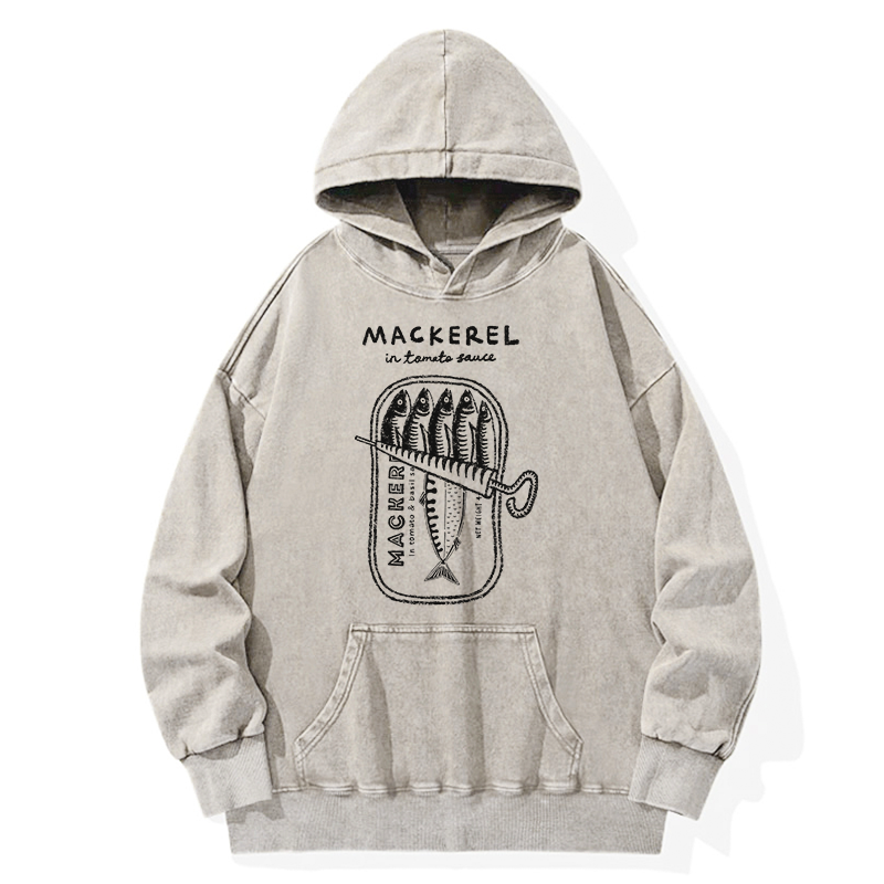 Tokyo-Tiger Mackerel In Tomato Sauce Washed Hoodie