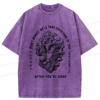 Tokyo-Tiger Thank You For The Meal-mushroom Washed T-Shirt