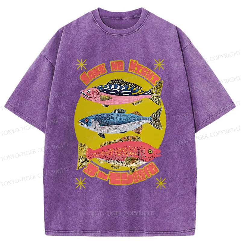 Tokyo-Tiger Vintage Japanese Sardines Washed T-Shirt