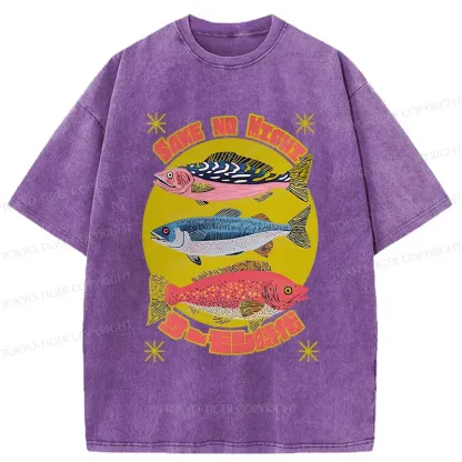 Tokyo-Tiger Vintage Japanese Sardines Washed T-Shirt
