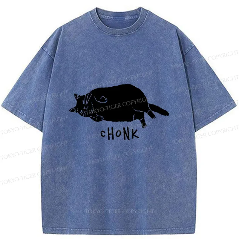 Tokyo-Tiger Chonk Cat Washed T-Shirt