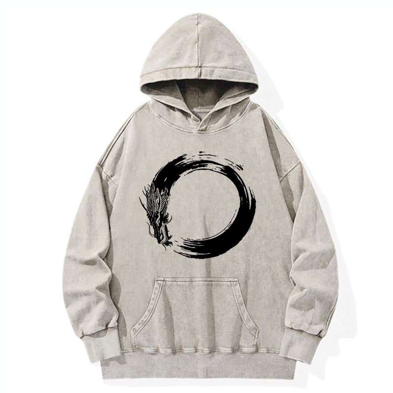 Tokyo-Tiger Dragon's Circle Washed Hoodie