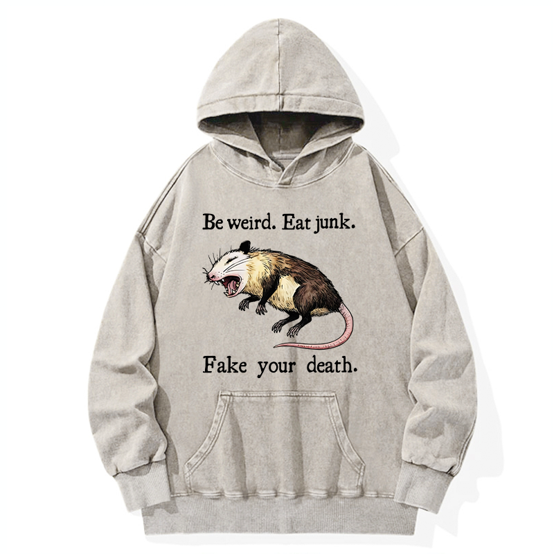 Tokyo-Tiger Focused Samurai Raccoon Washed Hoodie